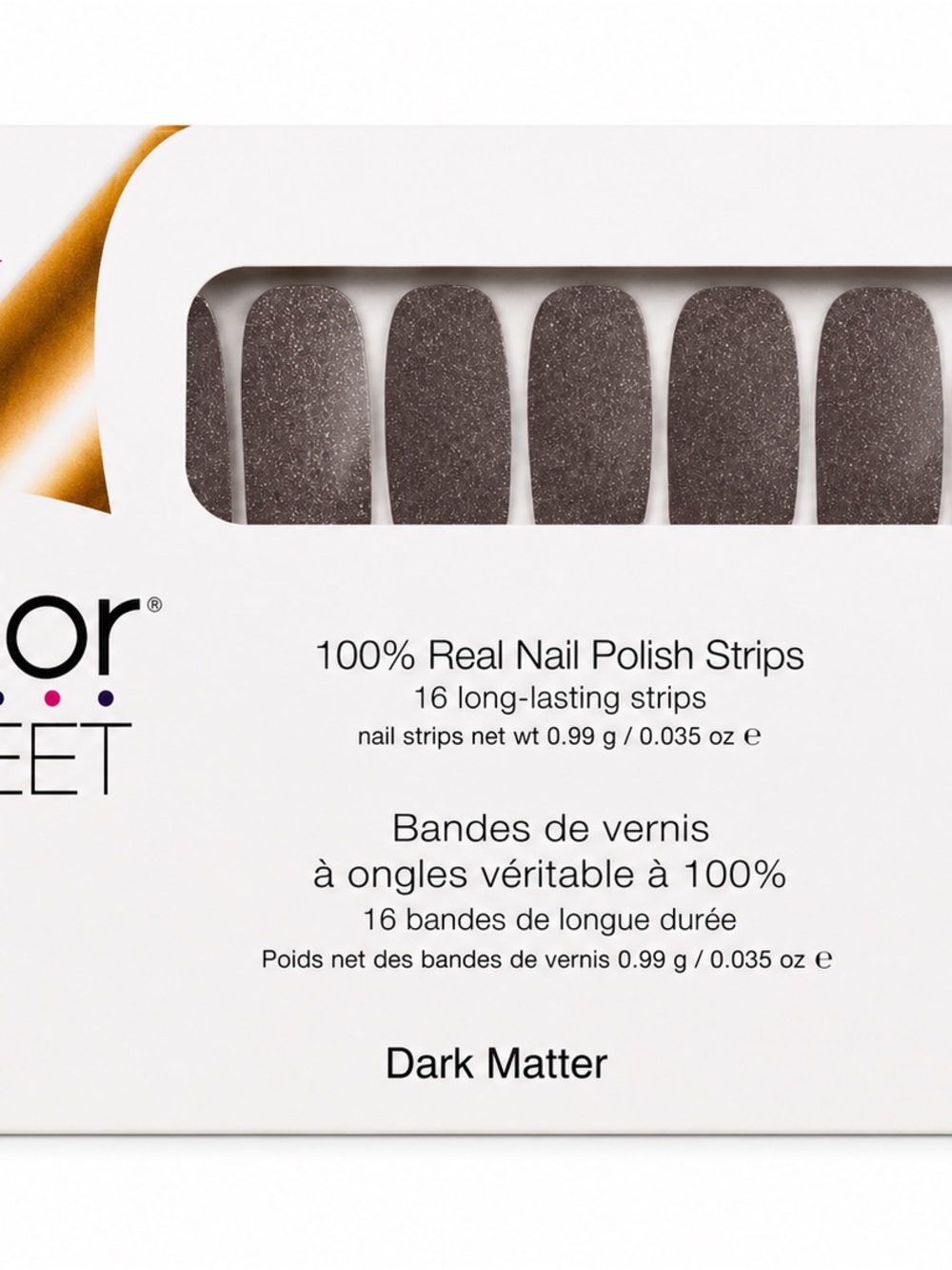 Color Street “Dark Matter” Nail Polish Strips 🌑✨ Retired Shimmery Taupe Gray